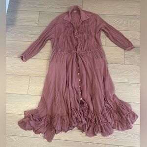 Free People Free-est Sea La Vie Midi dress mauve size xs *flaw*